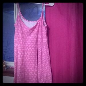 Pink and white dress